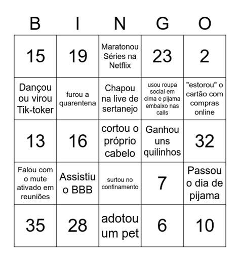 bingo da quarentena